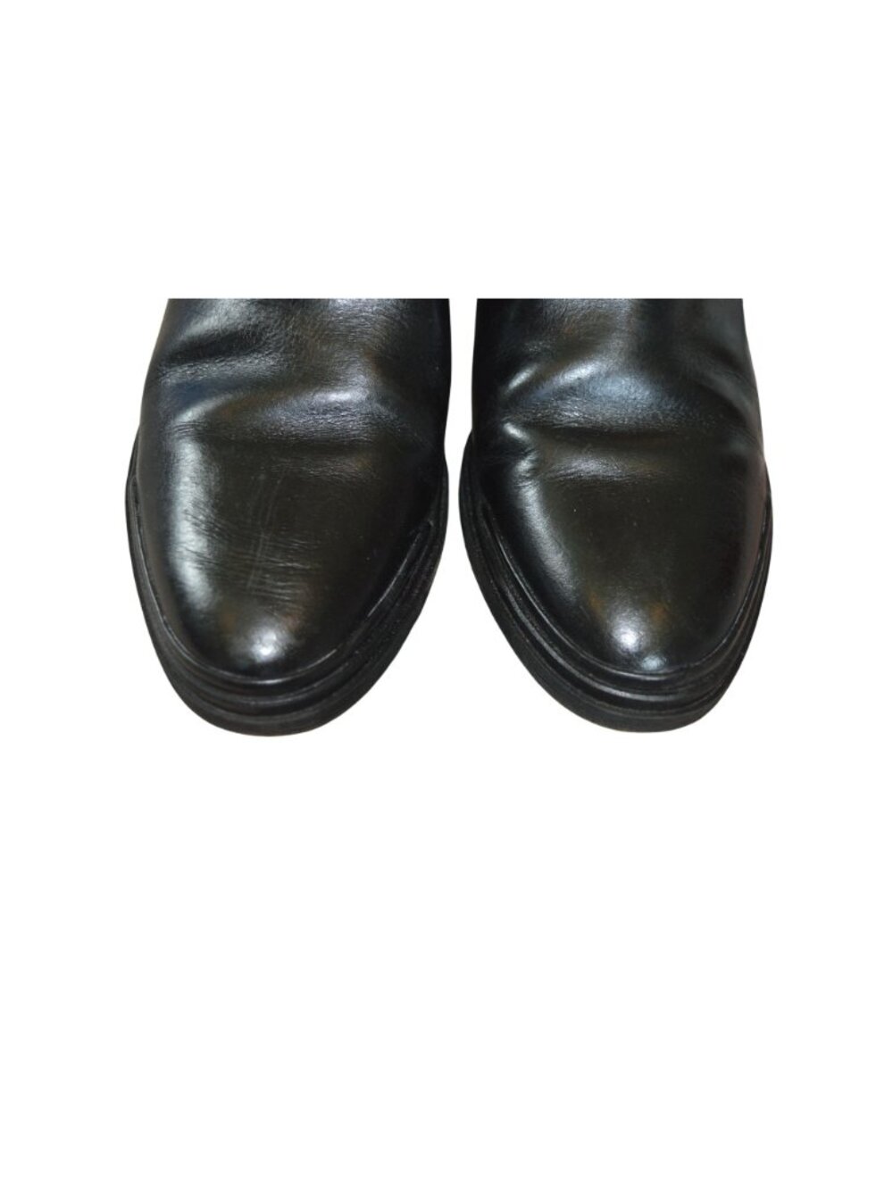 Franco Sarto Black Leather Ankle Chelsea Boots Women's Size 7.5 (38) Minimalist — image 3 of 8